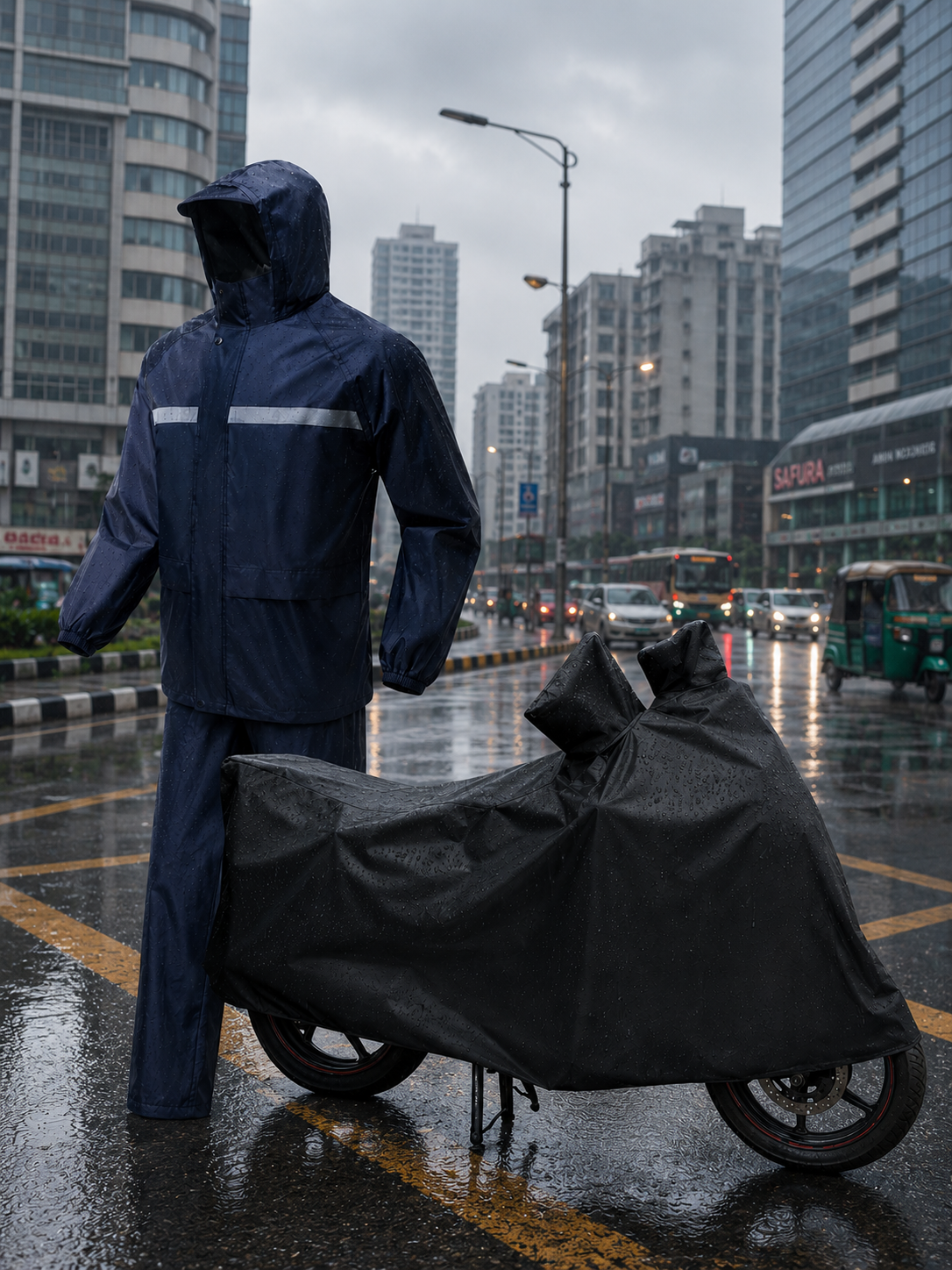Raincoat and Bike Cover Combo